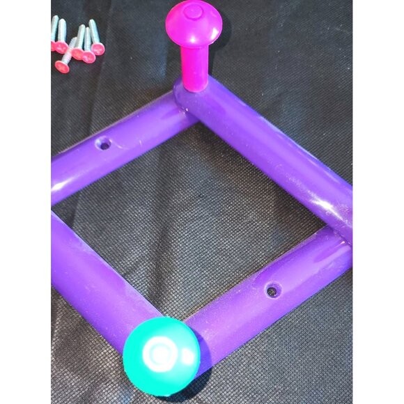 1980s Vitange Expandable Wall-Mounted Coat Rack Colorful Pegs Kitsch - Picture 7 of 10